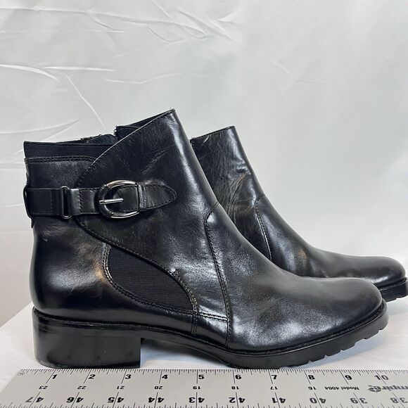 Circa Joan And David Women Black Buckle Zip Ankle Boots Size 10 NWOT - Picture 3 of 13